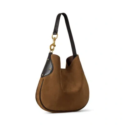 Mulberry Hackney Suede Shoulder Bag In Brown