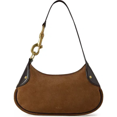 Mulberry Vintage Oak Leather Small Hackney Shoulder Bag In Brown