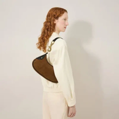 Mulberry Vintage Oak Leather Small Hackney Shoulder Bag In Brown
