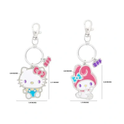 Hello Kitty Bff Keychain,  And My Melody, Set Of 2 In Multi