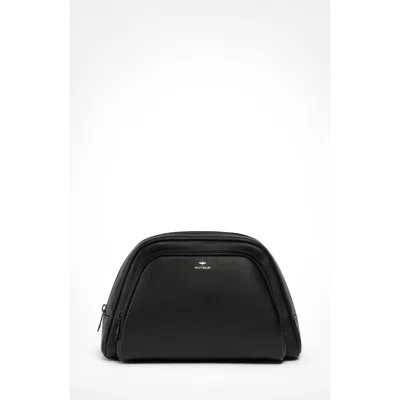 Aviteur Necessaire Calfskin Zipped Toiletry Bag In Black