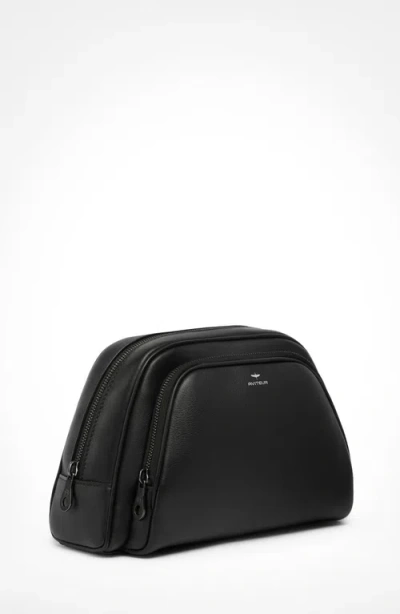 Aviteur Necessaire Calfskin Zipped Toiletry Bag In Black
