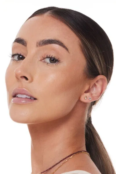 Elliot Young Single Evil Eye Stud Earring With 14k Gold Sapphire & Diamonds In Gold