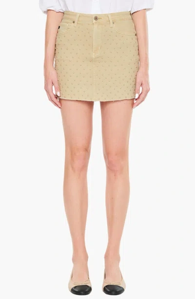 Kancan Rowan Pearl Detail Mini Skirt In Brown