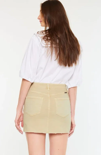 Kancan Rowan Pearl Detail Mini Skirt In Brown