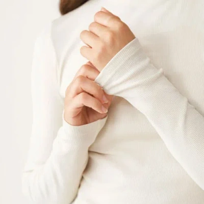 Hikerkind Ribbed Merino Turtleneck 02 In White
