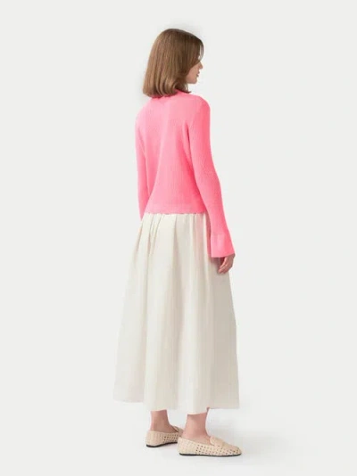 Gobi Cashmere Cashmere Bell-sleeve Sweater Pink In Pink