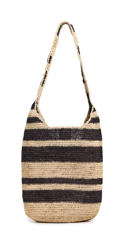 Mar Y Sol Augusta C Bag Natural Black Stripe In Black
