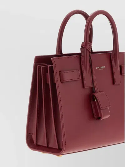 Saint Laurent Maroon Nano Sac De Jour Satchel