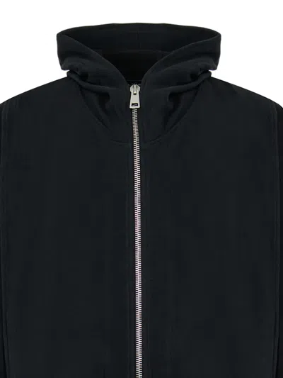 Andrea Ya'aqov Zip-fastening Cotton Hoodie In Black