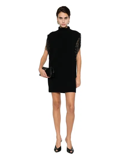 Jucca Fringed Dress In Black