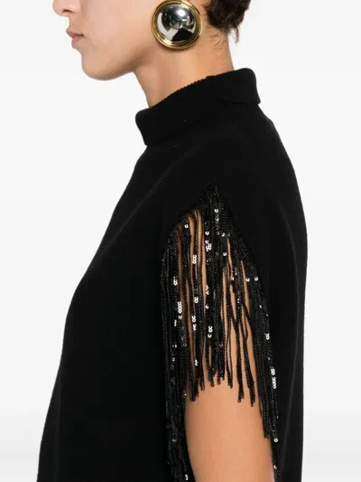 Jucca Fringed Dress In Black