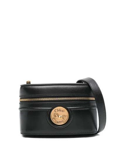 Chloé Chloe Horse Medal Shoulder Bag Women In Black