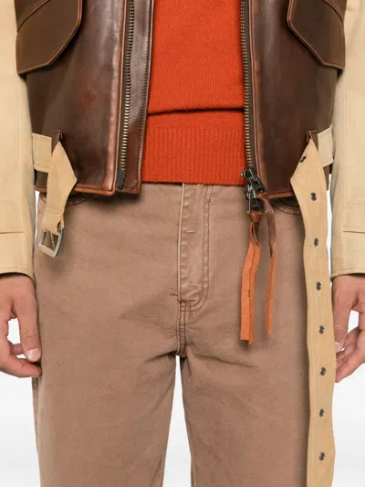 Rough Rust Jeans In Brown