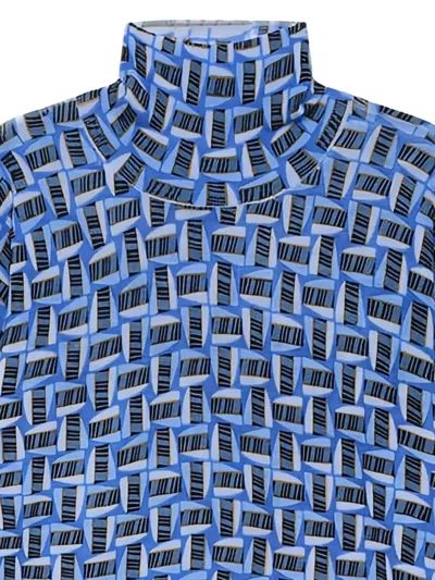 Maliparmi Patterned Roll-neck Sweater In Blue