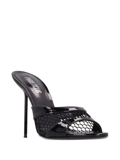 Paris Texas Lidia Mesh Mules In Black