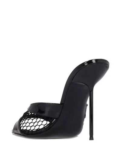 Paris Texas Lidia Mesh Mules In Black