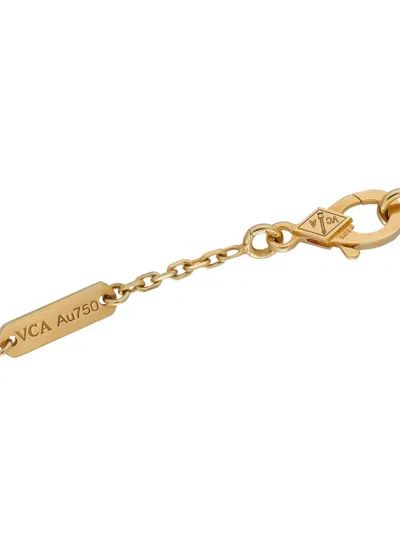 Pre-owned Van Cleef & Arpels 18k Yellow Gold Diamond And Turquoise Butterfly-pendant Necklace