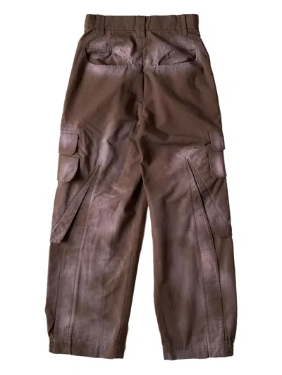 Namesake Sprayed-effect Cargo Pants In Brown