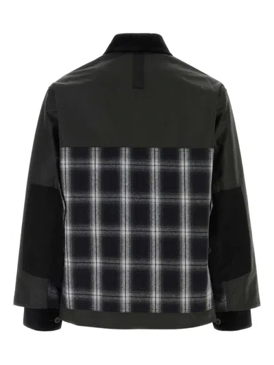 Junya Watanabe Black Canvas Jacket In Black