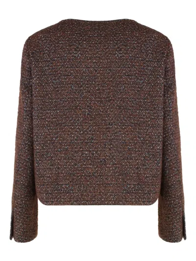 Aspesi Versatile Short Cut Jacket Pockets In Brown