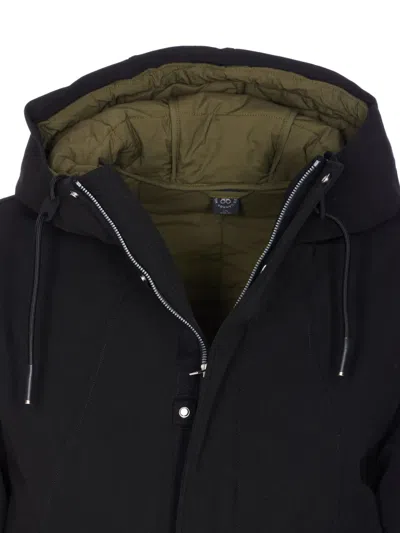 Moose Knuckles Mason Hooded Bomber Jacket In Black