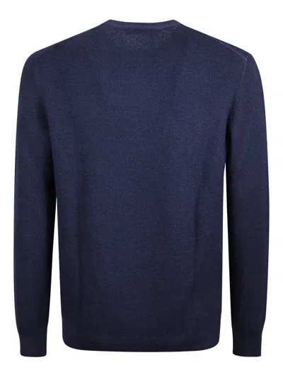 Fay Crew-neck Sweater In Blue