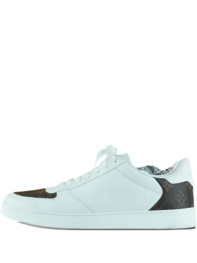 Pre-owned Louis Vuitton Rivoli Monogram Sneakers In White