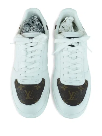 Pre-owned Louis Vuitton Rivoli Monogram Sneakers In White