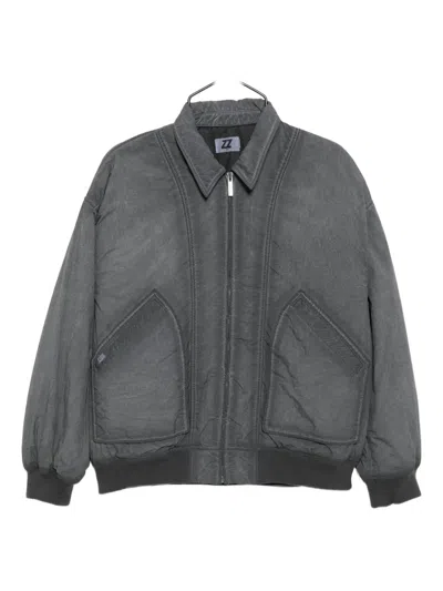 Izzue Zip-up Puffer Jacket In Gray