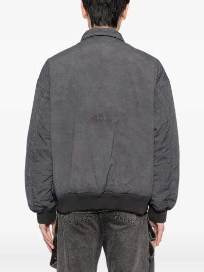 Izzue Zip-up Puffer Jacket In Gray