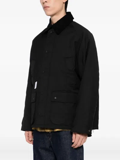 Fingercroxx Corduroy-collar Jacket In Black