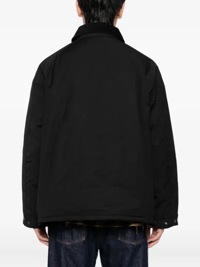 Fingercroxx Corduroy-collar Jacket In Black