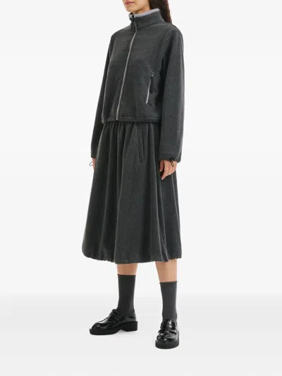 B+ab Drawstring Mid-skirt In Black