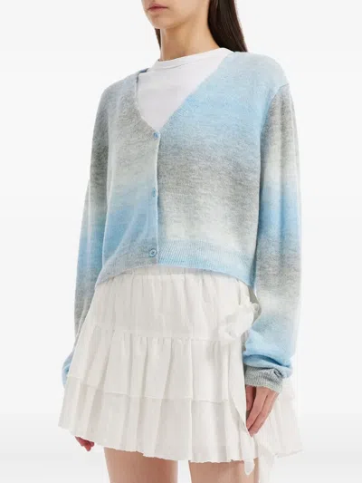 Tout A Coup Gradient-effect Cardigan In Blue