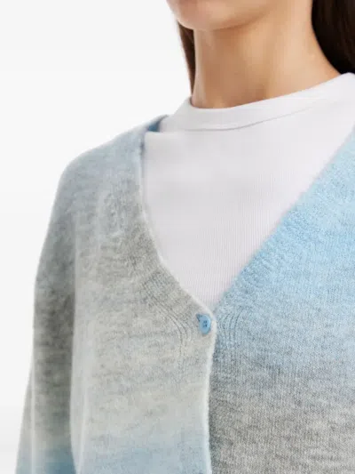 Tout A Coup Gradient-effect Cardigan In Blue