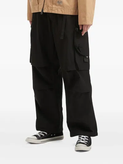 Aftermaths Loose-fit Cargo Trousers In Black