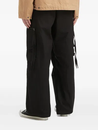 Aftermaths Loose-fit Cargo Trousers In Black