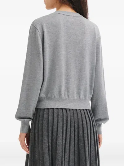 B+ab Argyle Buttoned Cardigan And Skirt Set In Green