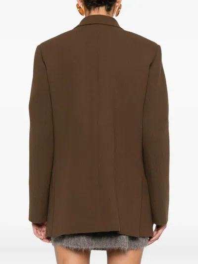Blazé Milano Long-sleeved Suit Jacket In Brown