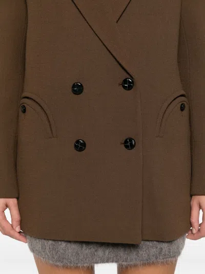 Blazé Milano Long-sleeved Suit Jacket In Brown