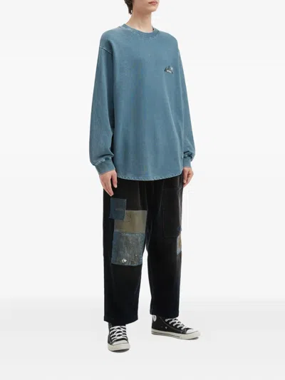 Aftermaths Logo-print Sweater In Blue