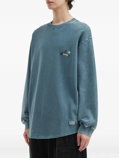 Aftermaths Logo-print Sweater In Blue