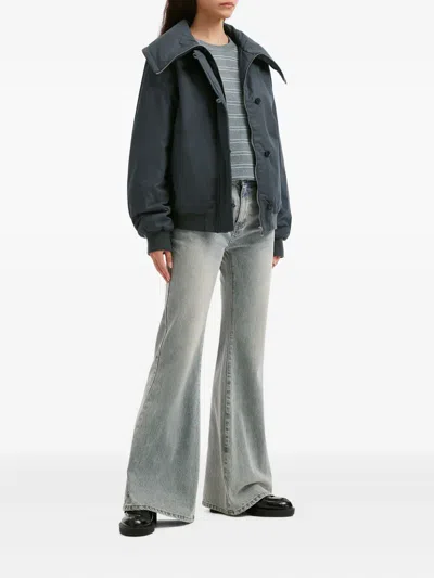 B+ab Oversized-collar Jacket In Blue