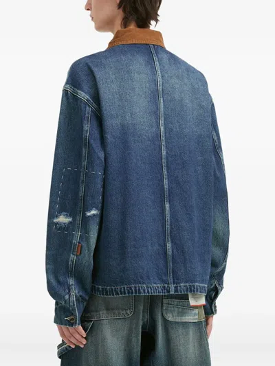 灯芯绒衣领牛仔夹克