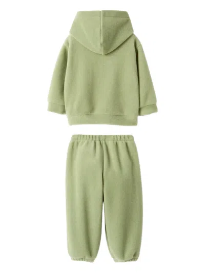Il Gufo Hooded Bear Tracksuit In Green