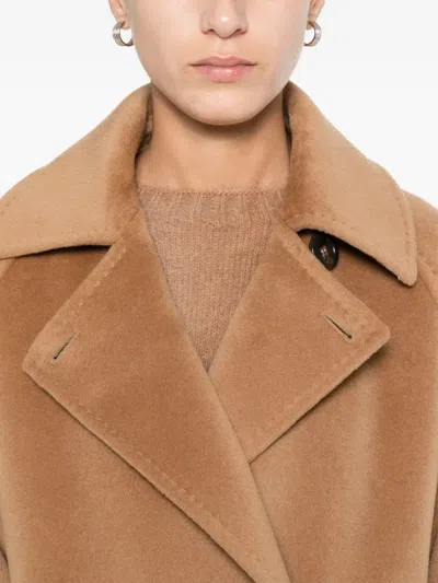 Max Mara Double-breasted Jacket In Brown
