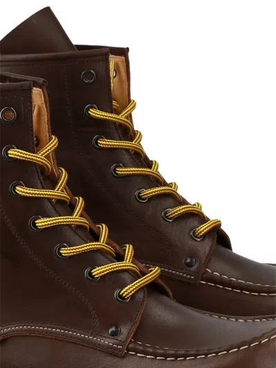 Premiata Lace-up Platform Boots In Brown