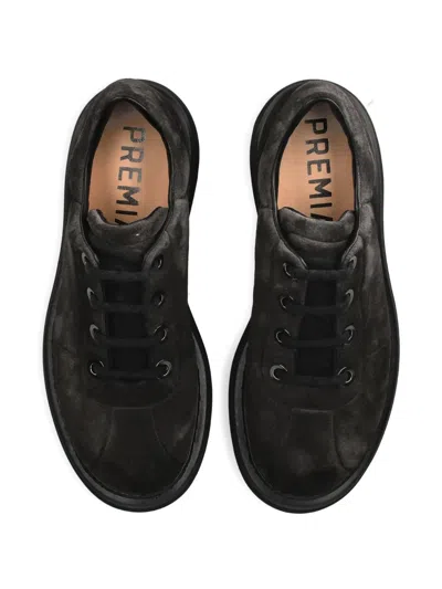 Premiata Platform Sole Sneakers In Black