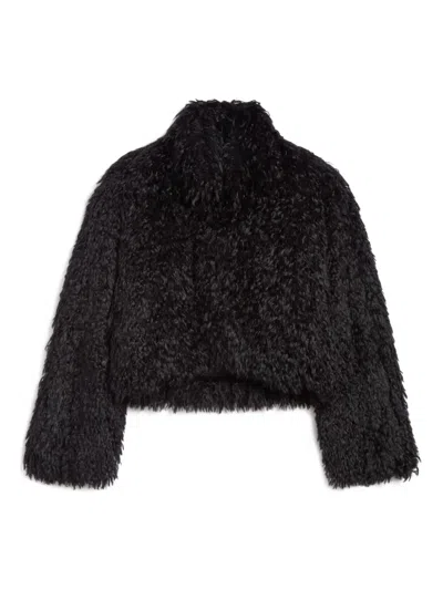Apparis Ginette Shearling Jacket Noir In Black